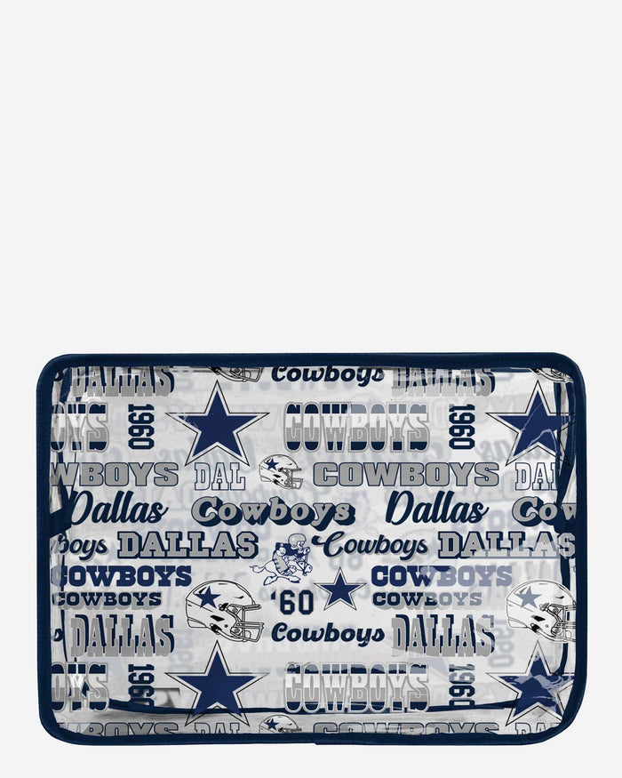 Dallas Cowboys Repeat Retro Print Clear Cosmetic Bag FOCO - FOCO.com