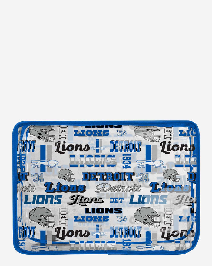 Detroit Lions Repeat Retro Print Clear Cosmetic Bag FOCO - FOCO.com