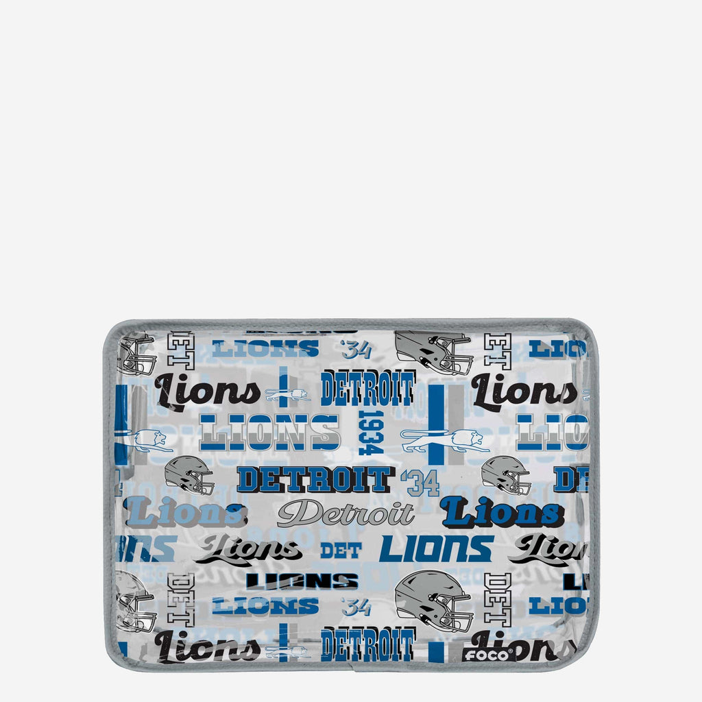 Detroit Lions Repeat Retro Print Clear Cosmetic Bag FOCO - FOCO.com