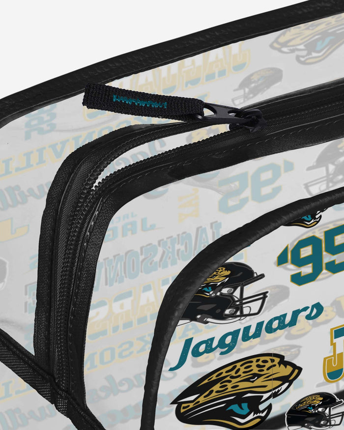 Jacksonville Jaguars Repeat Retro Print Clear Cosmetic Bag FOCO - FOCO.com