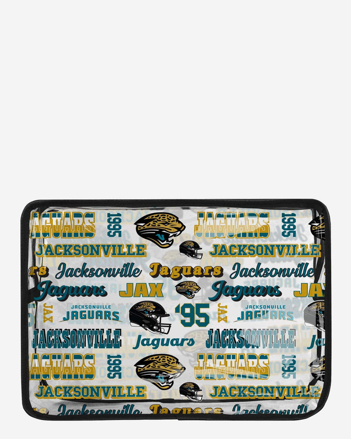 Jacksonville Jaguars Repeat Retro Print Clear Cosmetic Bag FOCO - FOCO.com