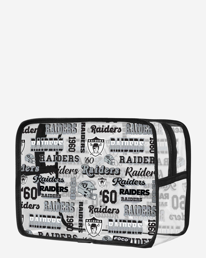 Las Vegas Raiders Repeat Retro Print Clear Cosmetic Bag FOCO - FOCO.com