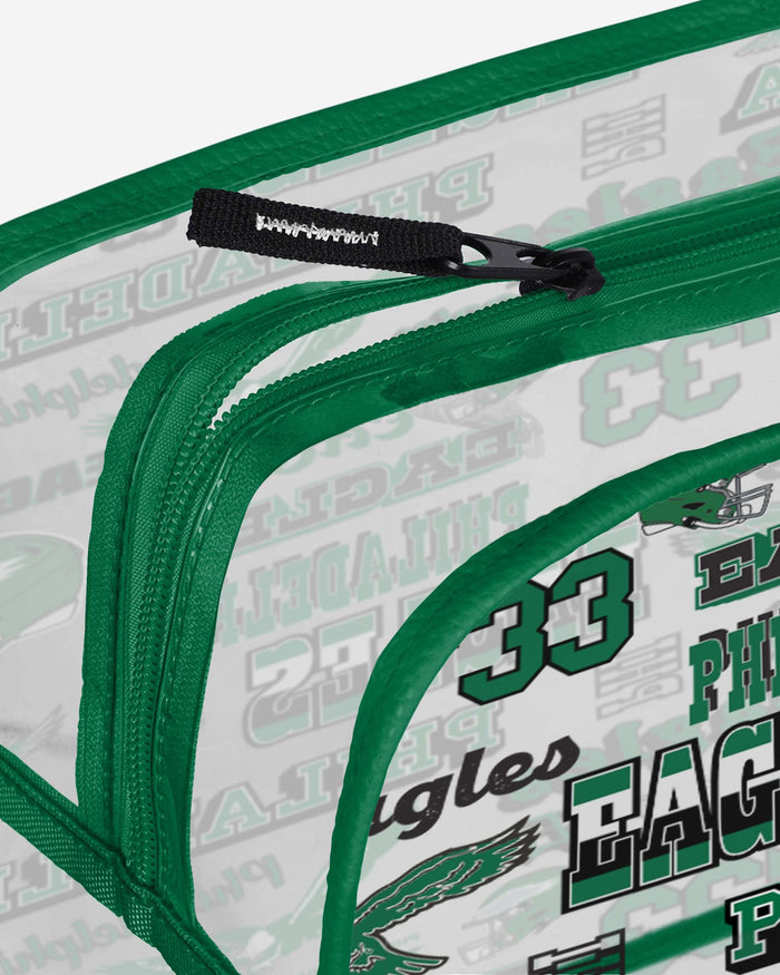 Philadelphia Eagles Repeat Retro Print Clear Cosmetic Bag FOCO - FOCO.com