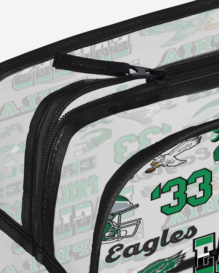 Philadelphia Eagles Repeat Retro Print Clear Cosmetic Bag FOCO - FOCO.com