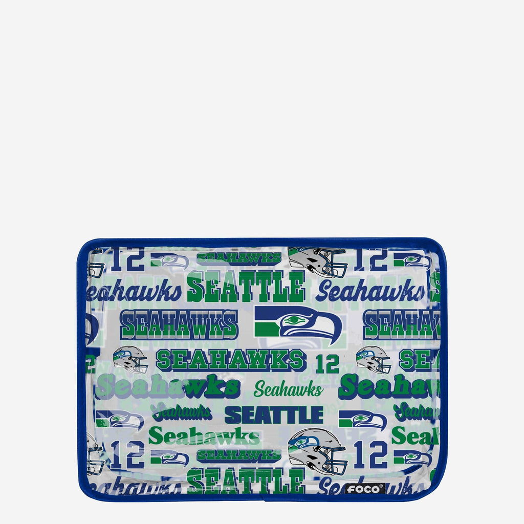 Seattle Seahawks Repeat Retro Print Clear Cosmetic Bag FOCO - FOCO.com