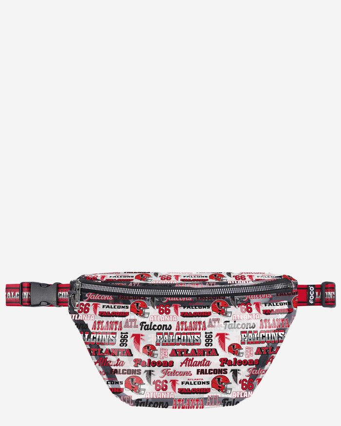 Atlanta Falcons Repeat Retro Print Clear Fanny Pack FOCO - FOCO.com