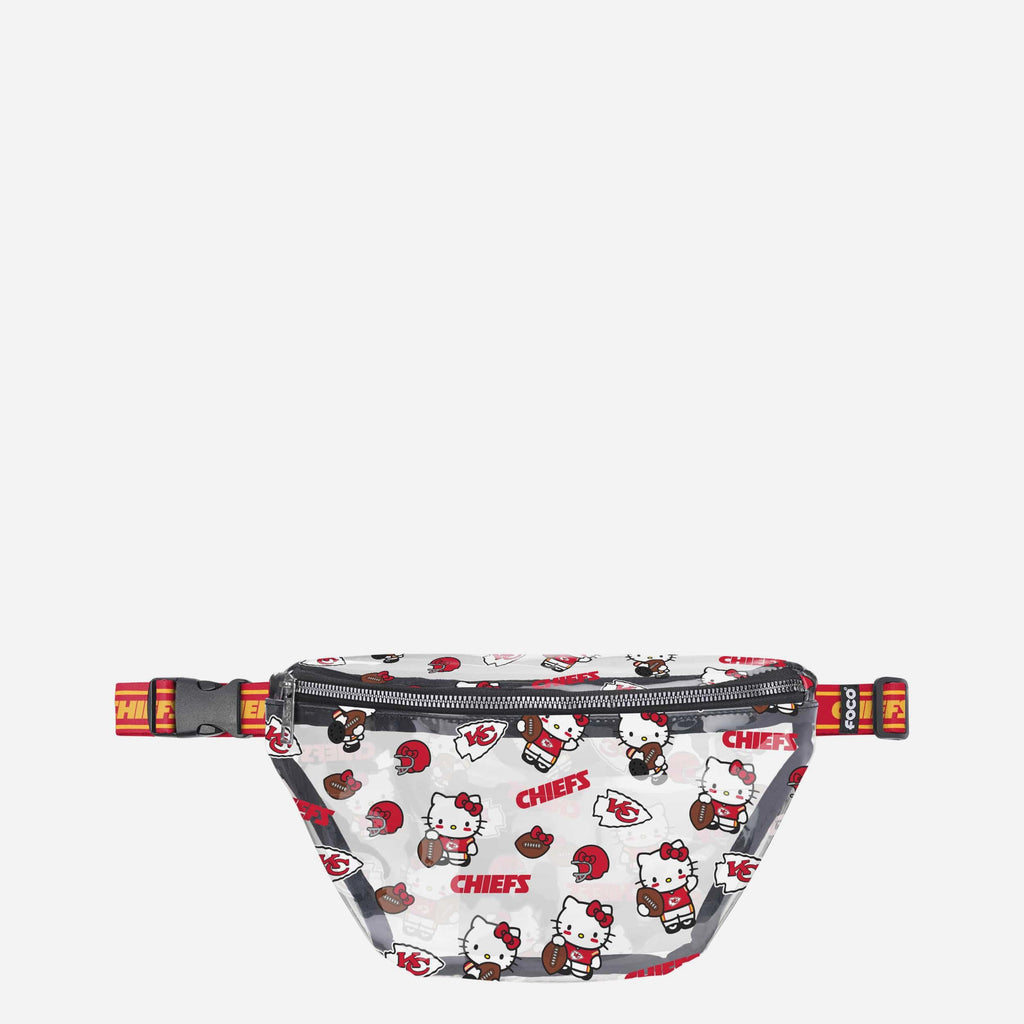 Kansas City Chiefs Hello Kitty® Clear Fanny Pack FOCO - FOCO.com