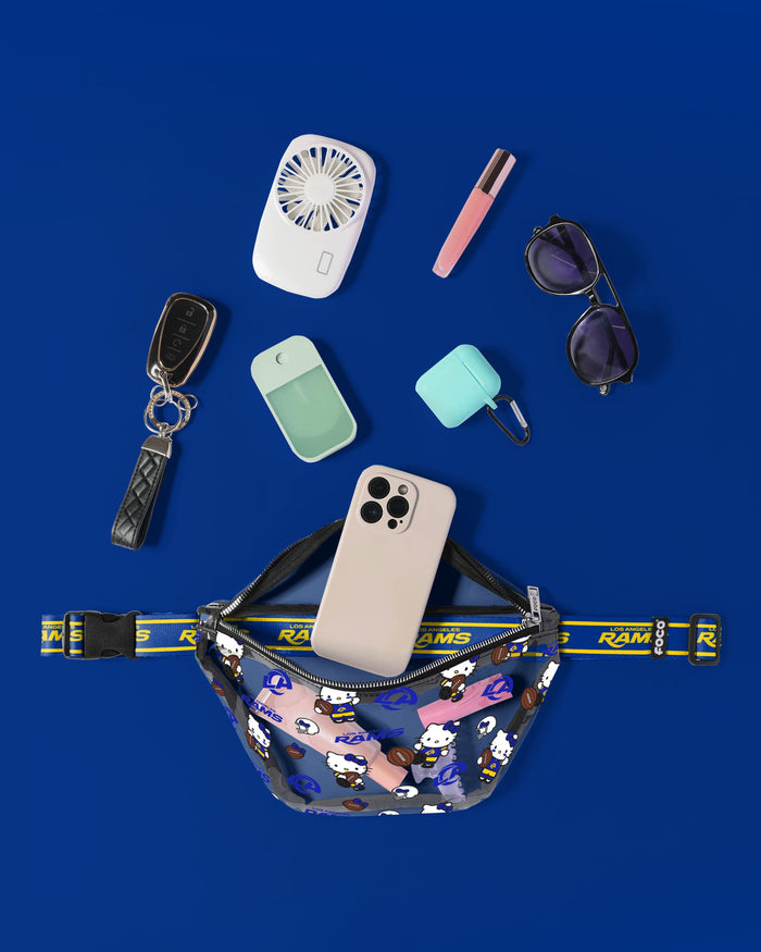 Los Angeles Rams Hello Kitty® Clear Fanny Pack FOCO - FOCO.com