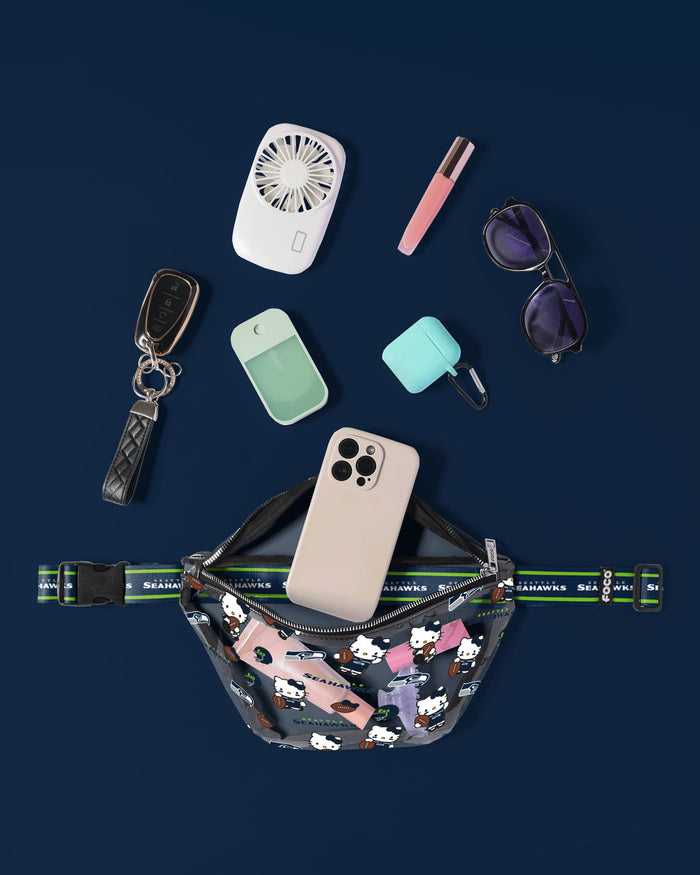 Seattle Seahawks Hello Kitty® Clear Fanny Pack FOCO - FOCO.com
