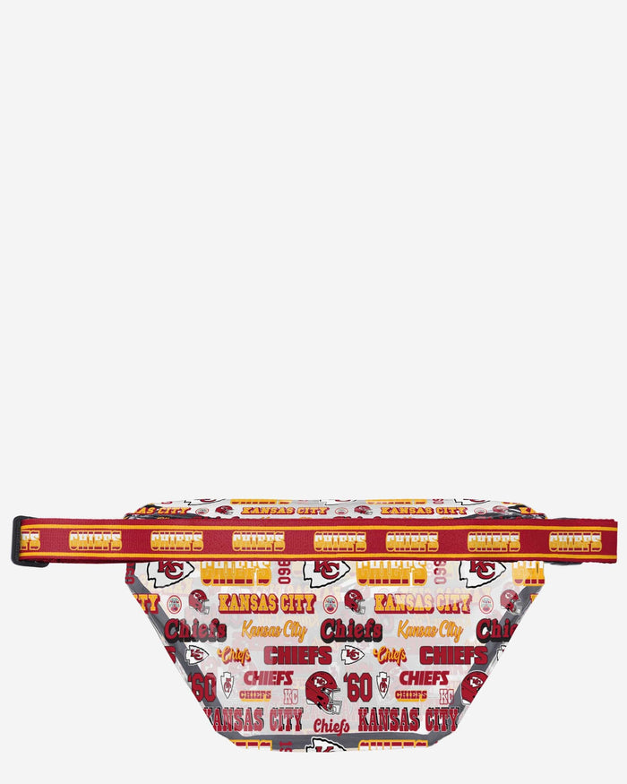 Kansas City Chiefs Repeat Retro Print Clear Fanny Pack FOCO - FOCO.com