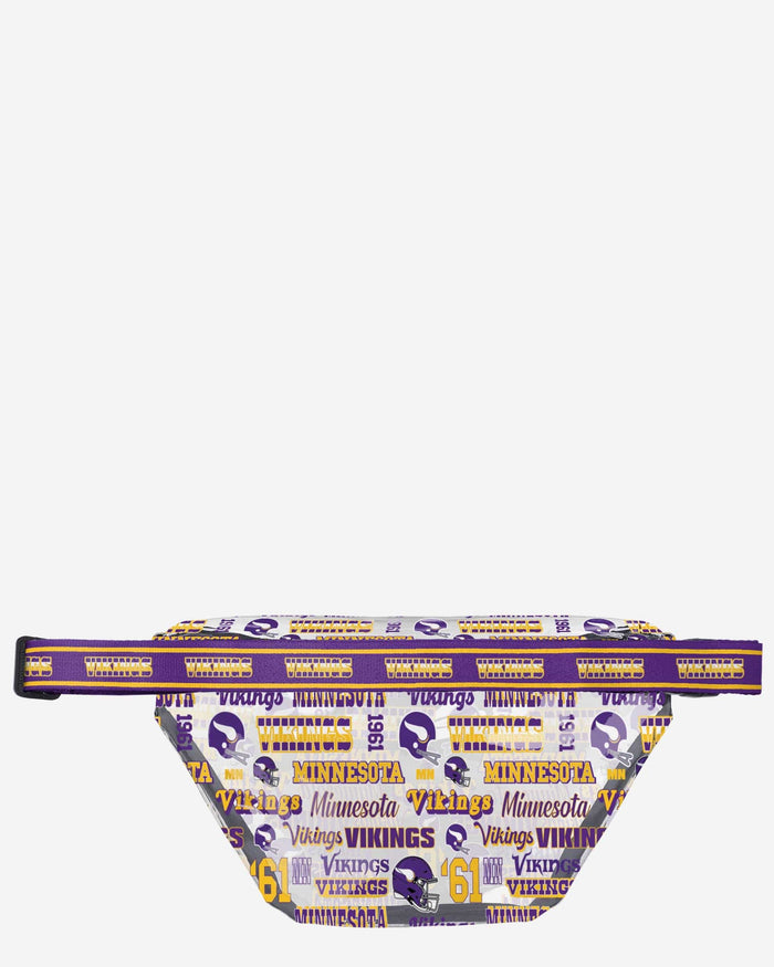 Minnesota Vikings Repeat Retro Print Clear Fanny Pack FOCO - FOCO.com