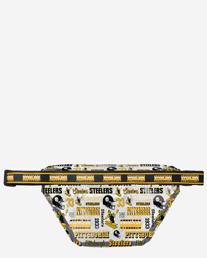 Pittsburgh Steelers Repeat Retro Print Clear Fanny Pack FOCO - FOCO.com