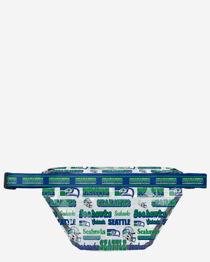 Seattle Seahawks Repeat Retro Print Clear Fanny Pack FOCO - FOCO.com