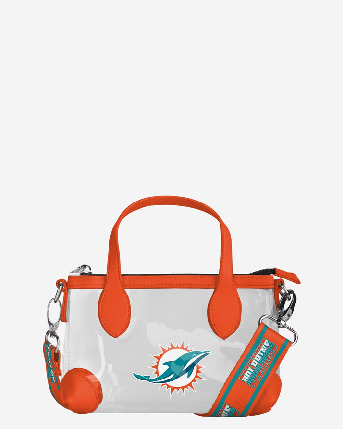 Miami Dolphins Big Logo Clear Crossbody Mini Purse FOCO - FOCO.com