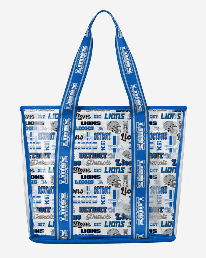 Detroit Lions Repeat Retro Print Clear Tote Bag FOCO - FOCO.com