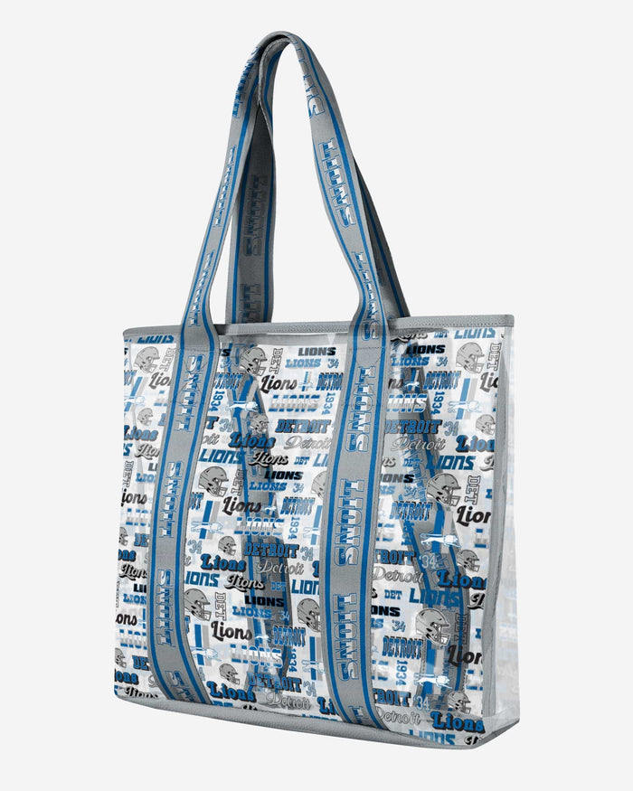 Detroit Lions Repeat Retro Print Clear Tote Bag FOCO - FOCO.com