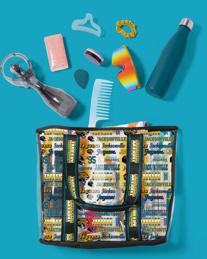 Jacksonville Jaguars Repeat Retro Print Clear Tote Bag FOCO - FOCO.com