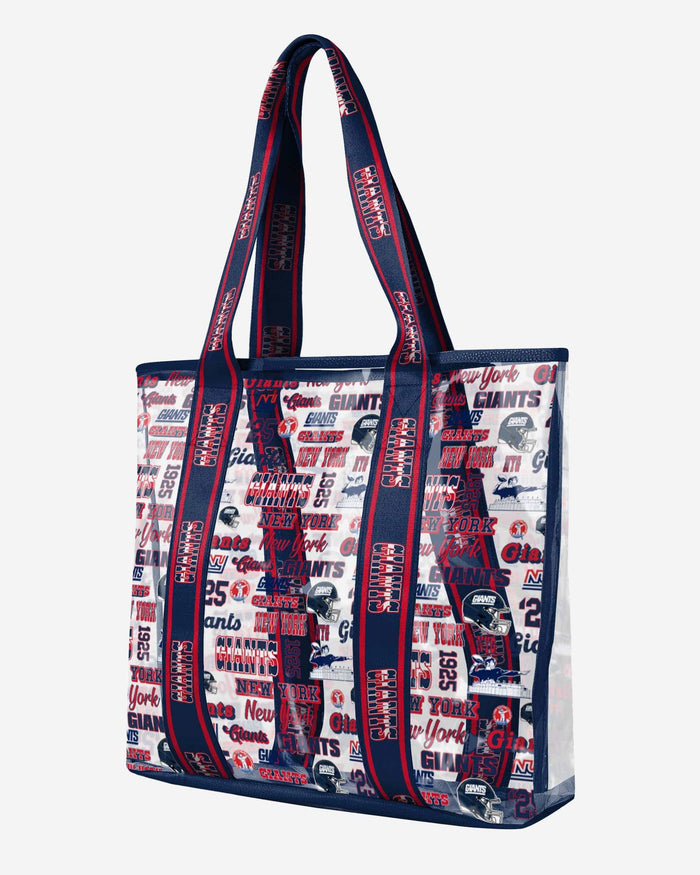 New York Giants Repeat Retro Print Clear Tote Bag FOCO - FOCO.com