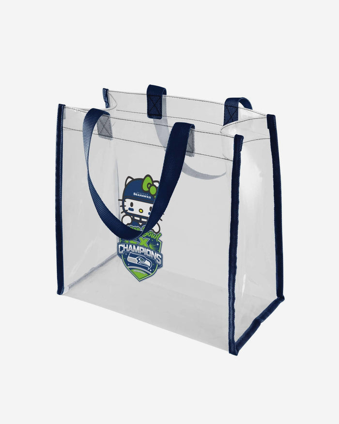 Seattle Seahawks Super Bowl LX Champions Hello Kitty® Clear Reusable Bag FOCO - FOCO.com