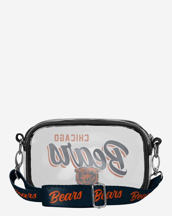 Chicago Bears Monty Script Clear Crossbody Bag FOCO - FOCO.com