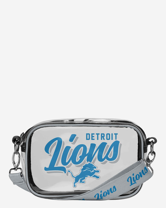 Detroit Lions Monty Script Clear Crossbody Bag FOCO - FOCO.com