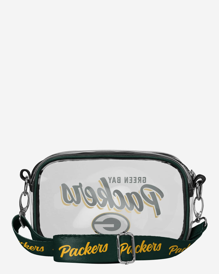 Green Bay Packers Monty Script Clear Crossbody Bag FOCO - FOCO.com