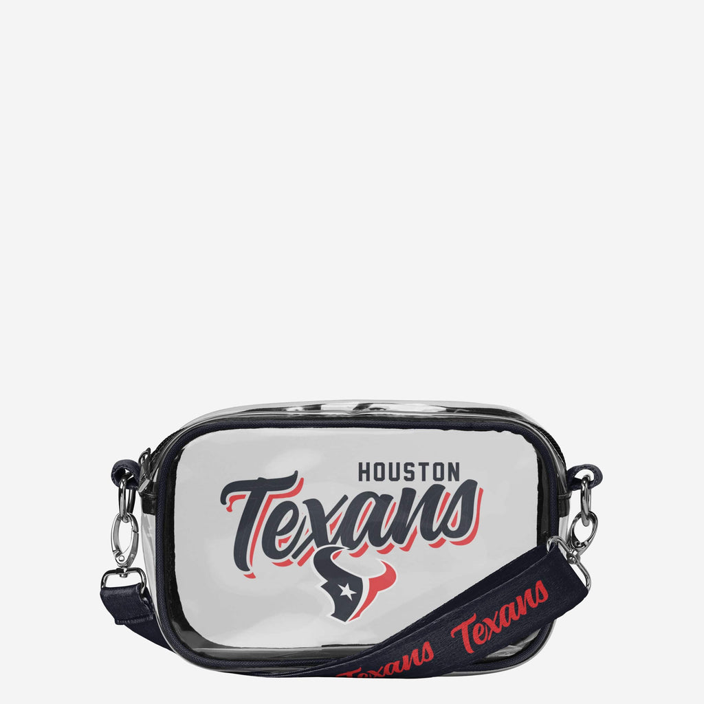 Houston Texans Monty Script Clear Crossbody Bag FOCO - FOCO.com