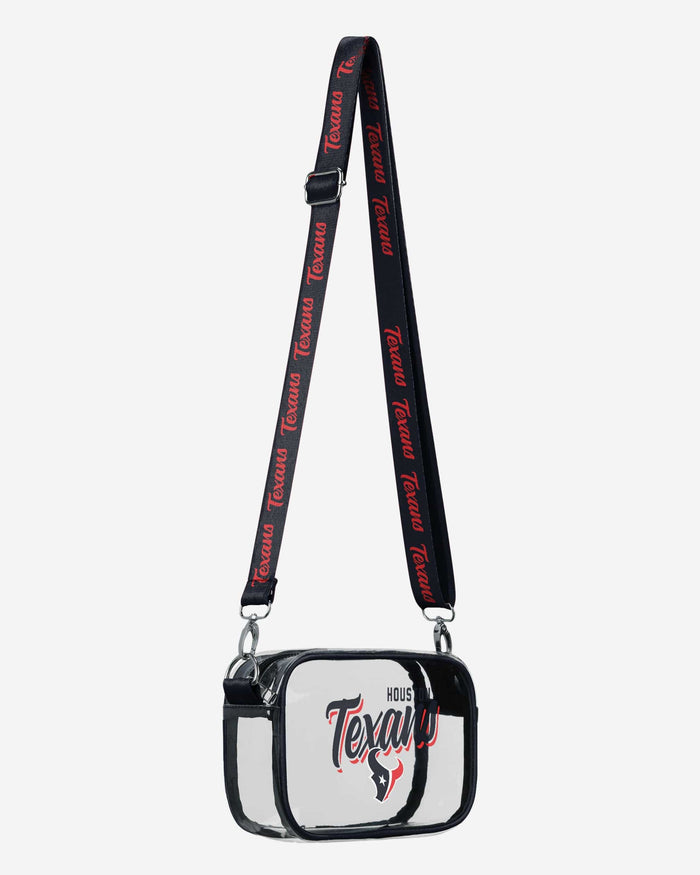 Houston Texans Monty Script Clear Crossbody Bag FOCO - FOCO.com