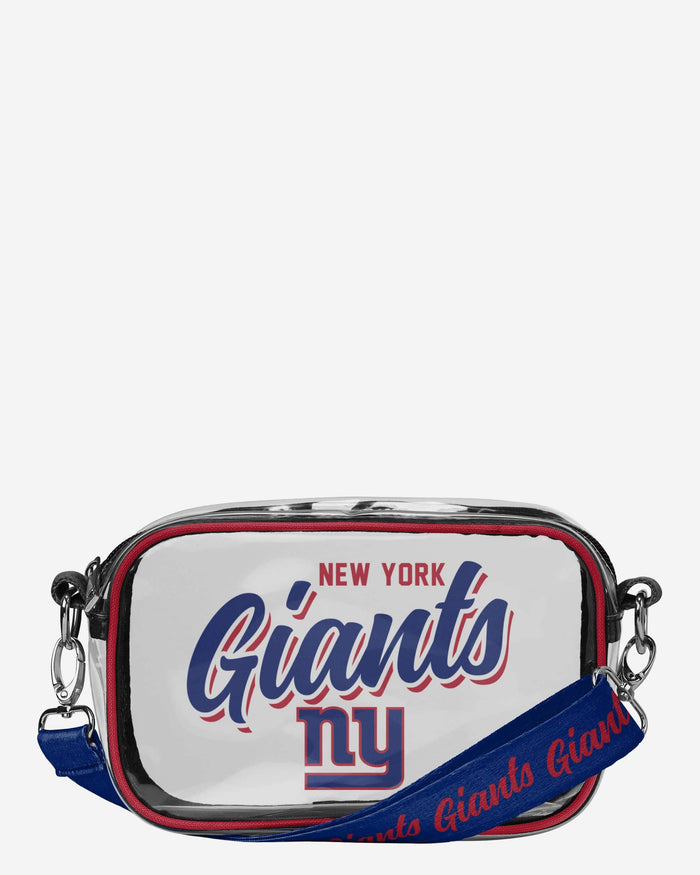 New York Giants Monty Script Clear Crossbody Bag FOCO - FOCO.com