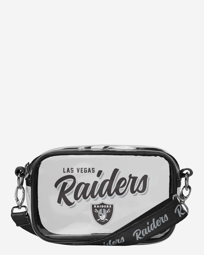 Las Vegas Raiders Monty Script Clear Crossbody Bag FOCO - FOCO.com