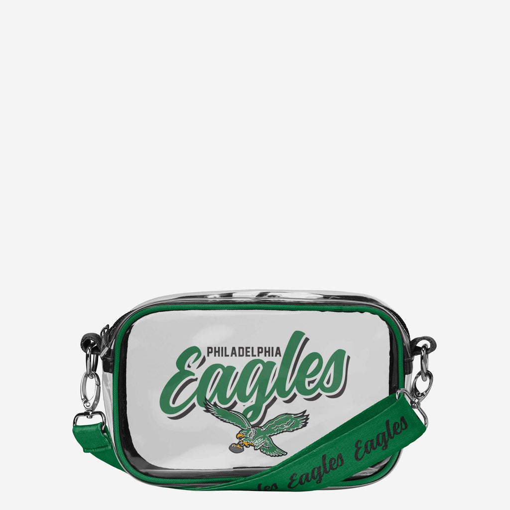 Philadelphia Eagles Kelly Green Monty Script Clear Crossbody Bag FOCO - FOCO.com