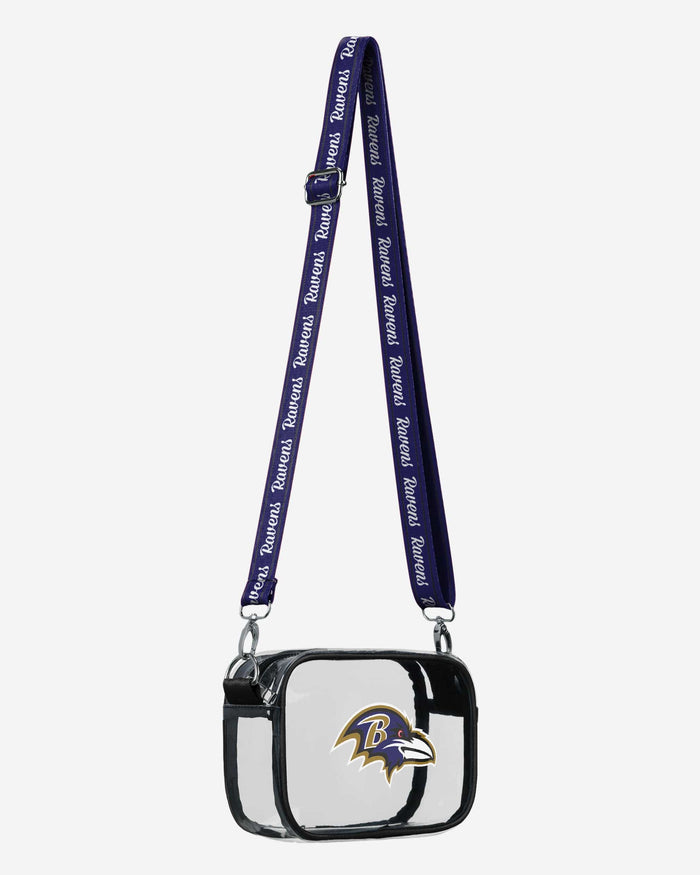 Baltimore Ravens Team Stripe Clear Crossbody Bag FOCO - FOCO.com