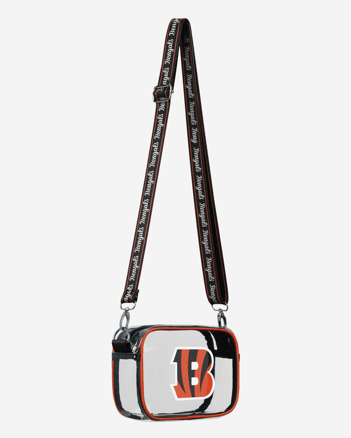 Cincinnati Bengals Team Stripe Clear Crossbody Bag FOCO - FOCO.com