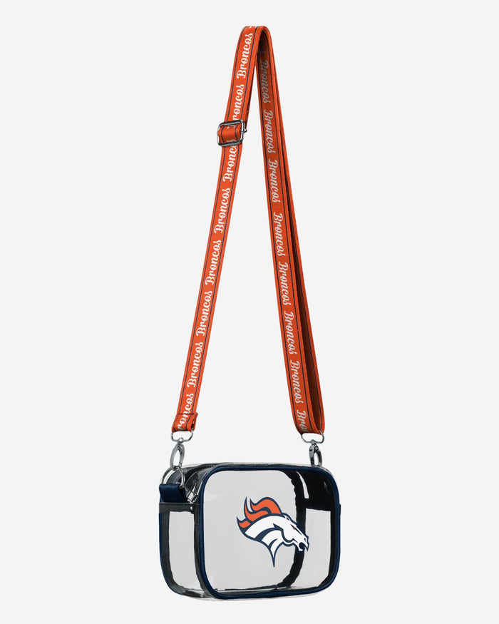 Denver Broncos Team Stripe Clear Crossbody Bag FOCO - FOCO.com