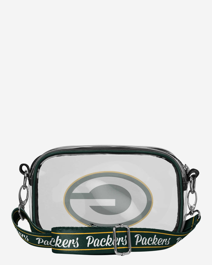 Green Bay Packers Team Stripe Clear Crossbody Bag FOCO - FOCO.com