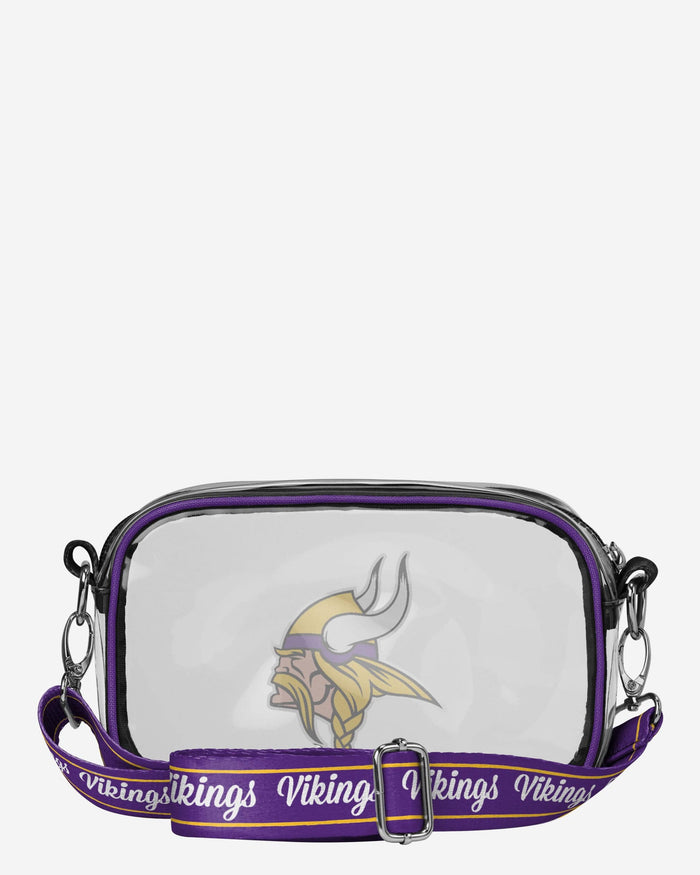 Minnesota Vikings Team Stripe Clear Crossbody Bag FOCO - FOCO.com