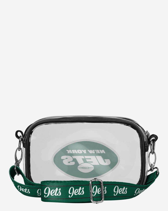 New York Jets Team Stripe Clear Crossbody Bag FOCO - FOCO.com