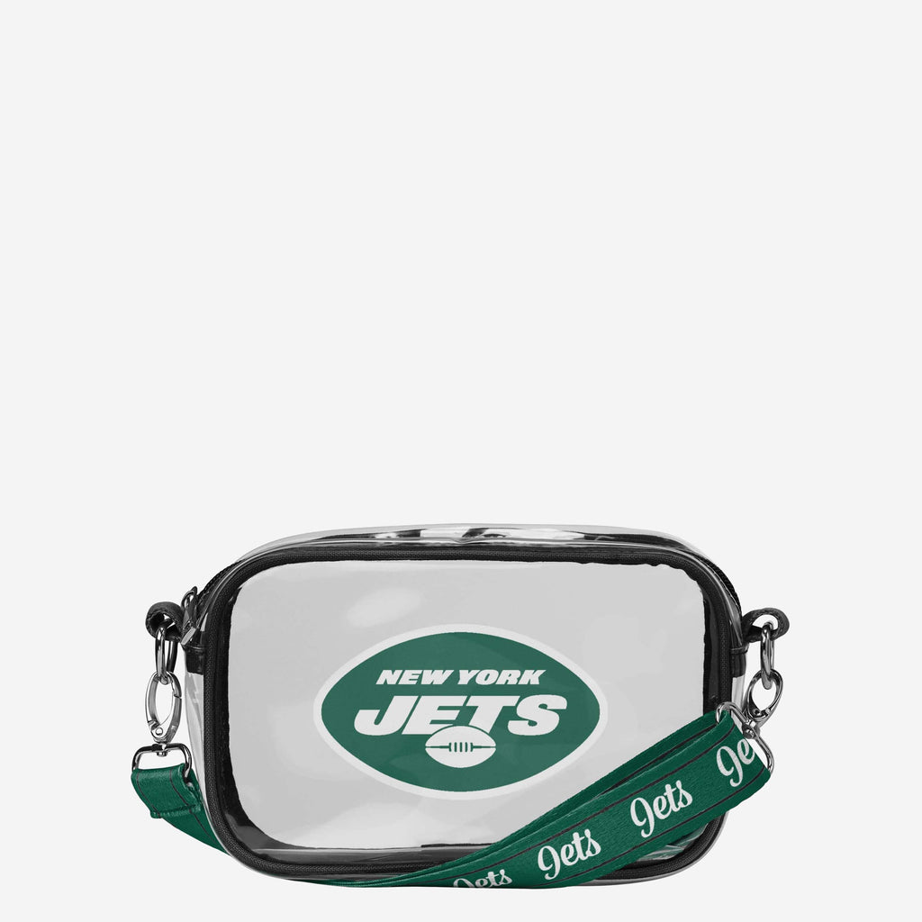 New York Jets Team Stripe Clear Crossbody Bag FOCO - FOCO.com