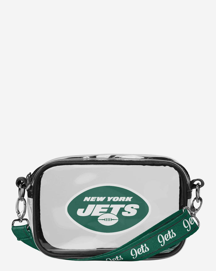 New York Jets Team Stripe Clear Crossbody Bag FOCO - FOCO.com