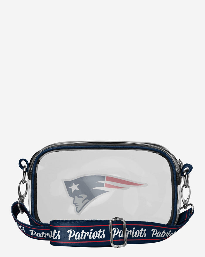 New England Patriots Team Stripe Clear Crossbody Bag FOCO - FOCO.com