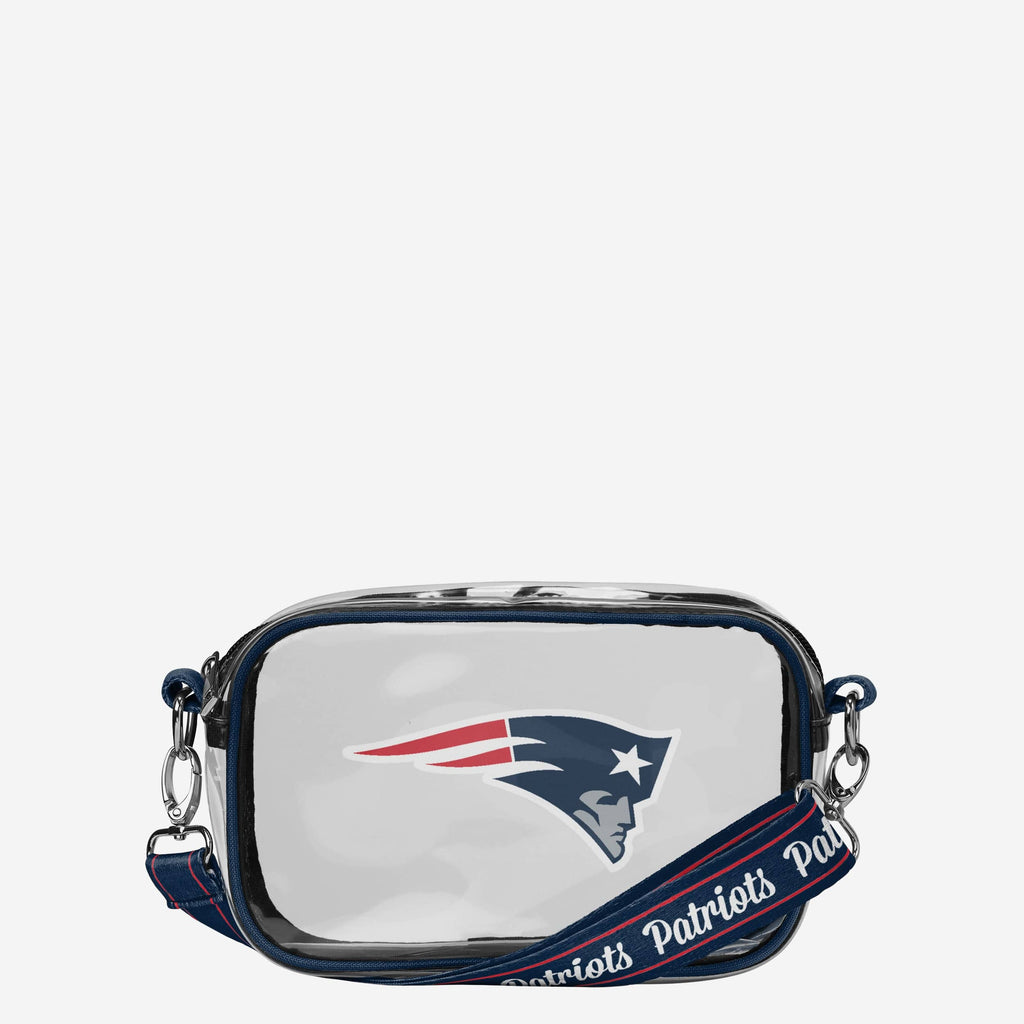 New England Patriots Team Stripe Clear Crossbody Bag FOCO - FOCO.com