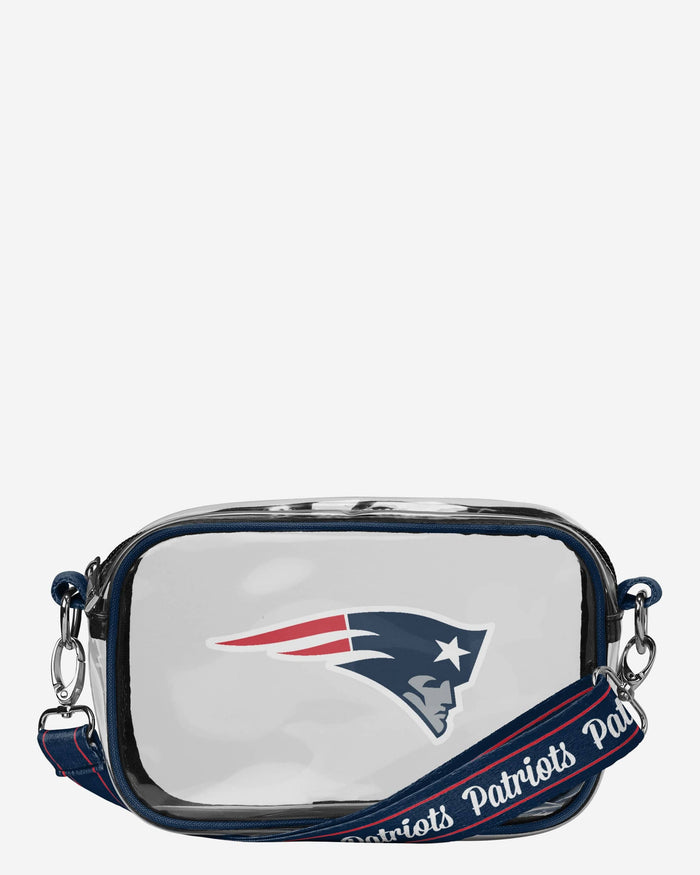 New England Patriots Team Stripe Clear Crossbody Bag FOCO - FOCO.com