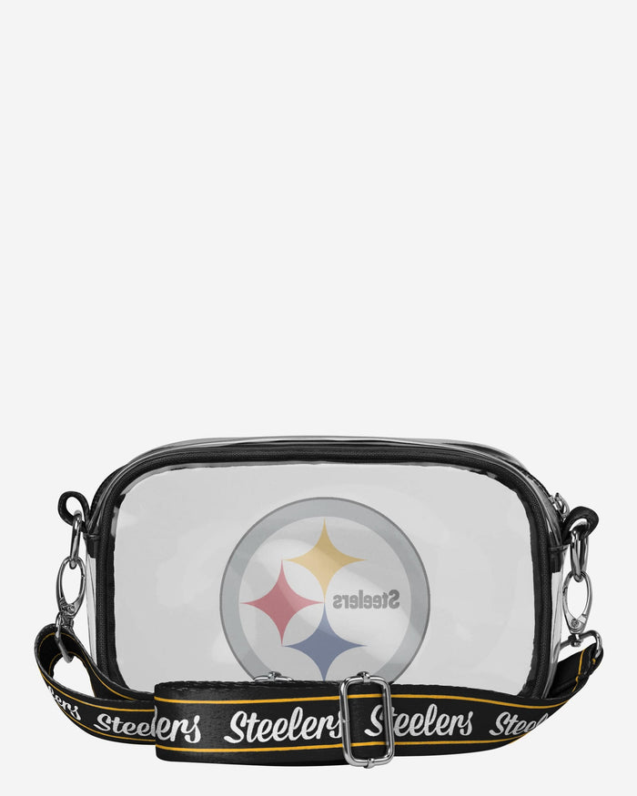 Pittsburgh Steelers Team Stripe Clear Crossbody Bag FOCO - FOCO.com