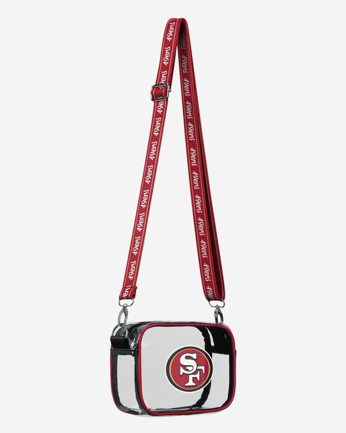 San Francisco 49ers Team Stripe Clear Crossbody Bag FOCO - FOCO.com