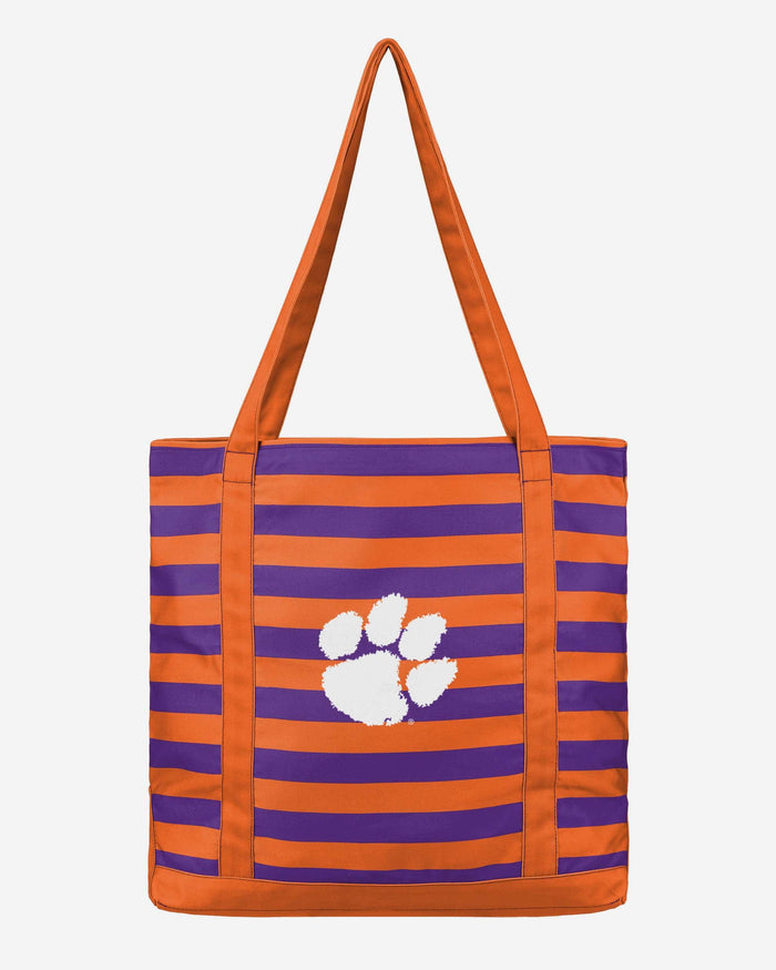 Clemson Tigers Team Stripe Canvas Tote Bag FOCO - FOCO.com