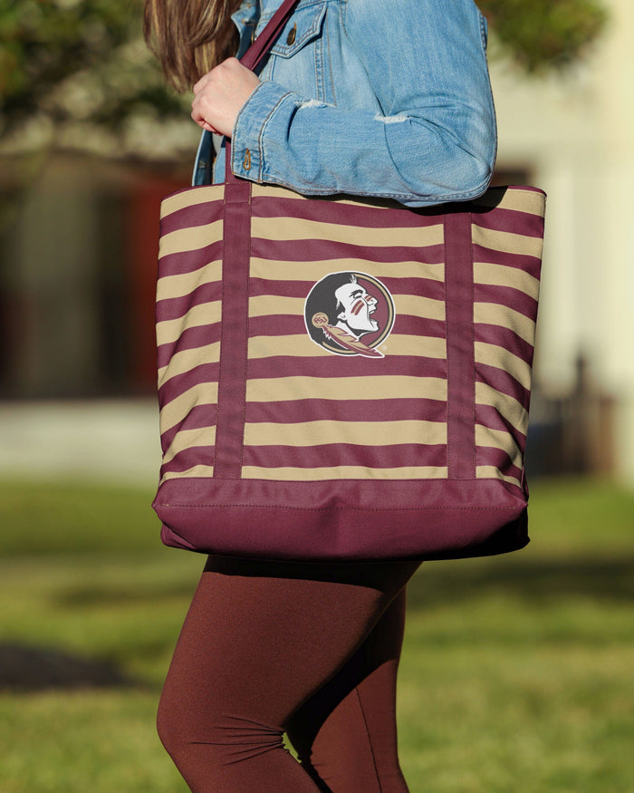 Florida State Seminoles Team Stripe Canvas Tote Bag FOCO - FOCO.com