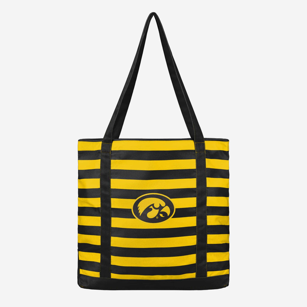 Iowa Hawkeyes Team Stripe Canvas Tote Bag FOCO - FOCO.com