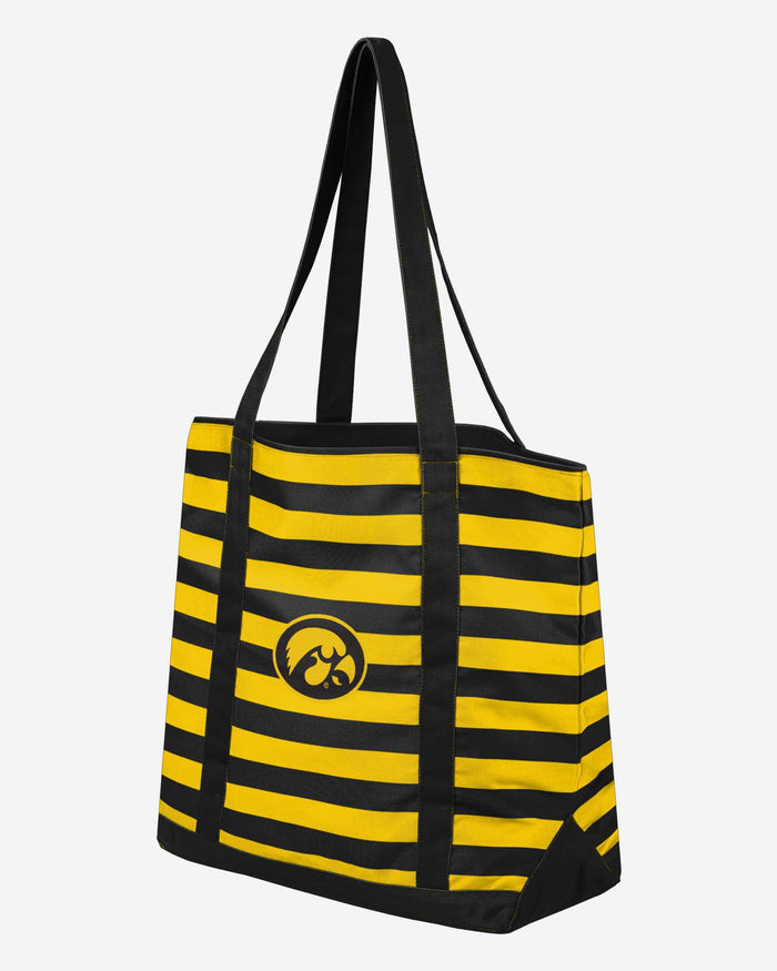 Iowa Hawkeyes Team Stripe Canvas Tote Bag FOCO - FOCO.com