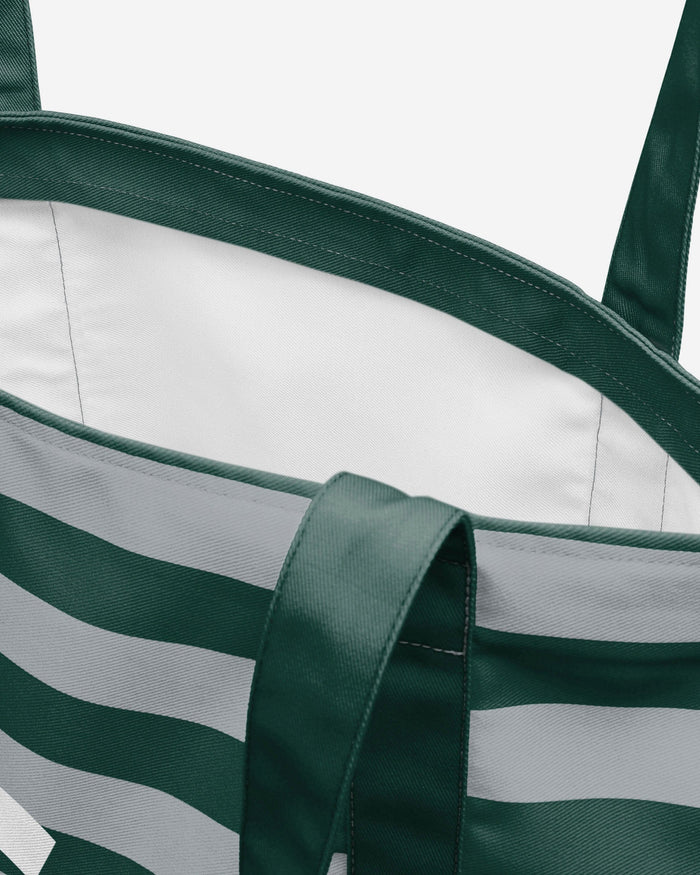 Michigan State Spartans Team Stripe Canvas Tote Bag FOCO - FOCO.com