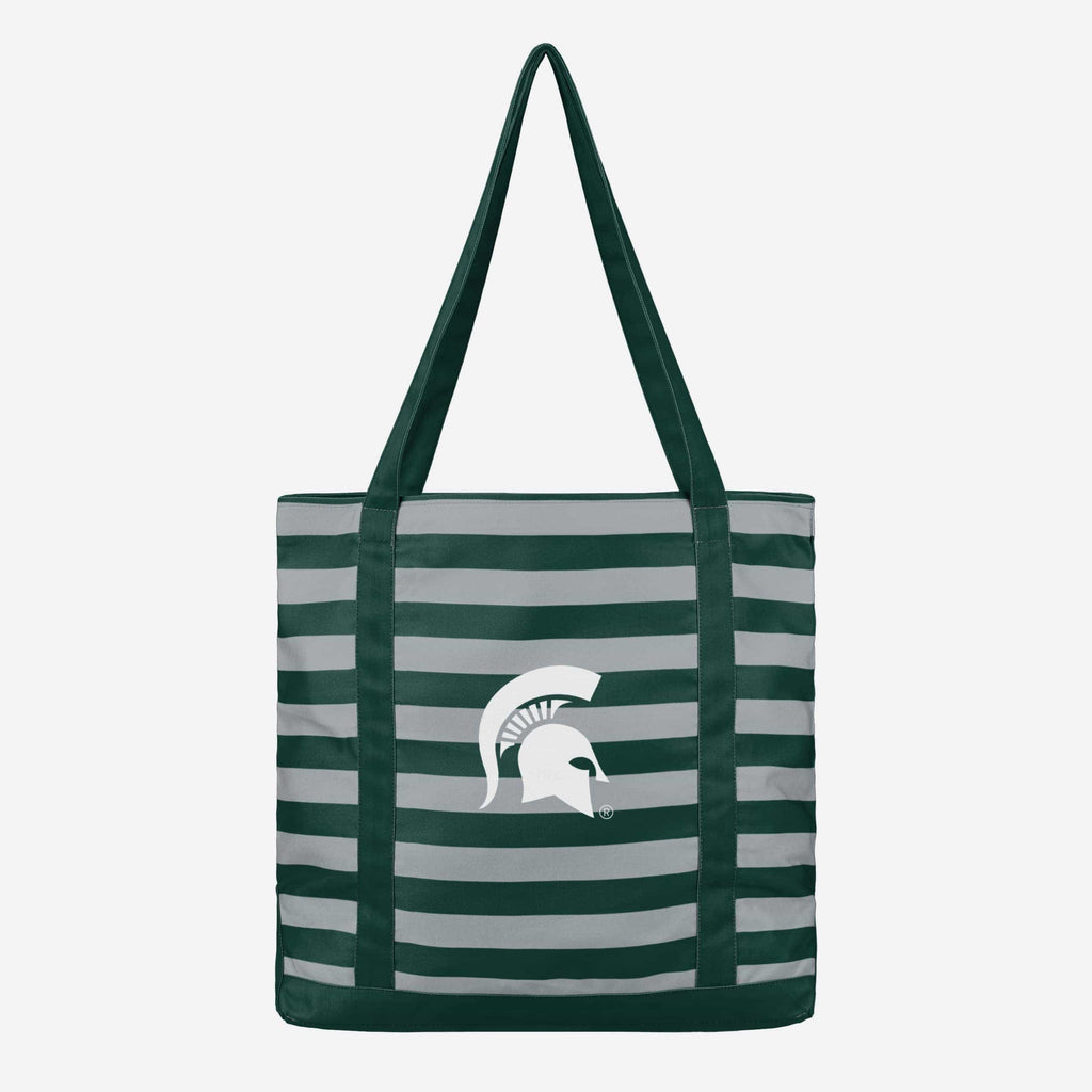 Michigan State Spartans Team Stripe Canvas Tote Bag FOCO - FOCO.com